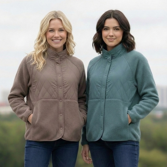 GAP Jackets & Blazers - Gapfit Women's Fleece Sherpa Button Down Jacket Assorted Colours 2 Pack NWT